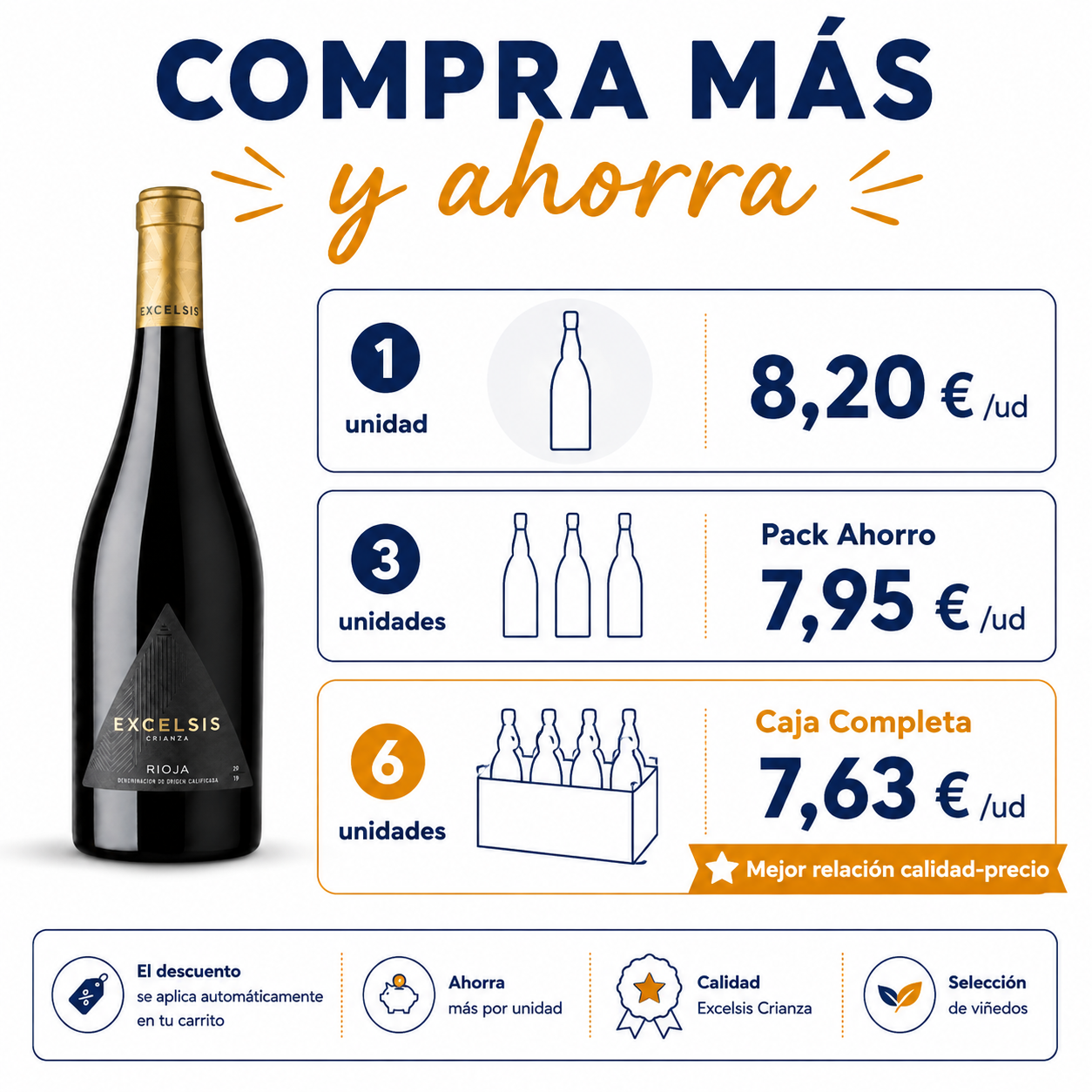 Excelsis Rioja Tinto 75 cl - Imagen 2