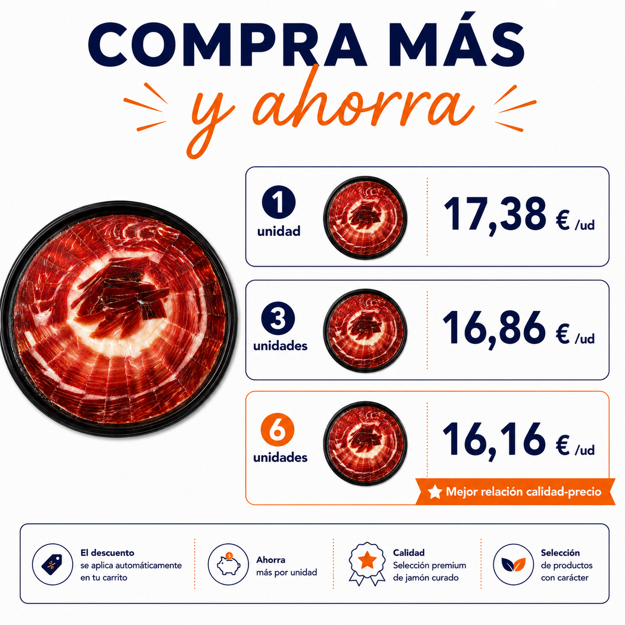 Jamón de Bellota 100% Ibérico Selección Cavarel 100 g - Imagen 2
