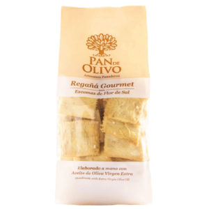 Regañá gourmet con escamas de flor de sal PAN DE OLIVO 200gr.