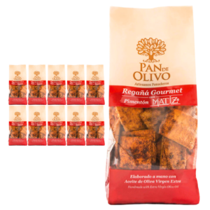 Regañá gourmet con pimentón PAN DE OLIVO 200gr.Caja 10uds.